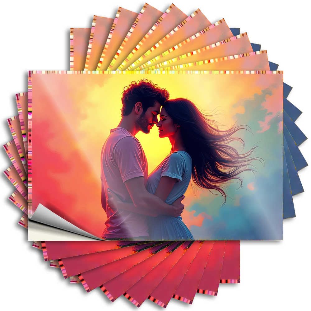Romantic Sunset Embrace Necessities Core - Sticker Laptop Waterproof Decal(12X18CM)