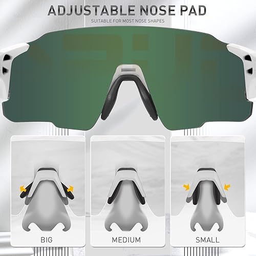 Miniatura 7 de KAPVOE Gafas de sol deportivas polarizadas para ciclismo, béisbol, bicicleta de montaña, correr, MTB, triatlón, golf, para hombres y mujeres