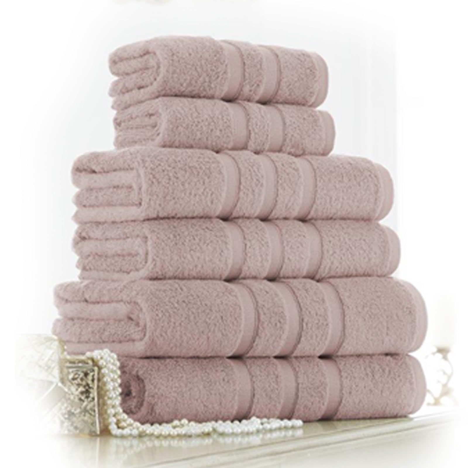 Lions Towels - Zero Twist Hand Towels Premium Hand Towels 4 Pack 100% Egyptian Cotton Ultra Soft and Highly Absorbent, 550 GSM (Blush Pink, 50x80cm)