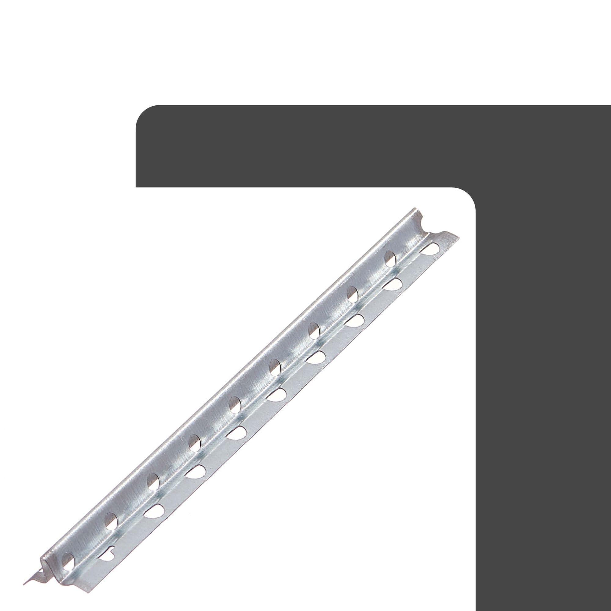 PROTEKTOR Schnellputzschiene, Putzschiene Innen, 10mm Putzstärke 250cm, 50 Stück Silber, 1105 Schnellputzleisten, Schnellputzprofil 10mm, Wand verputzen