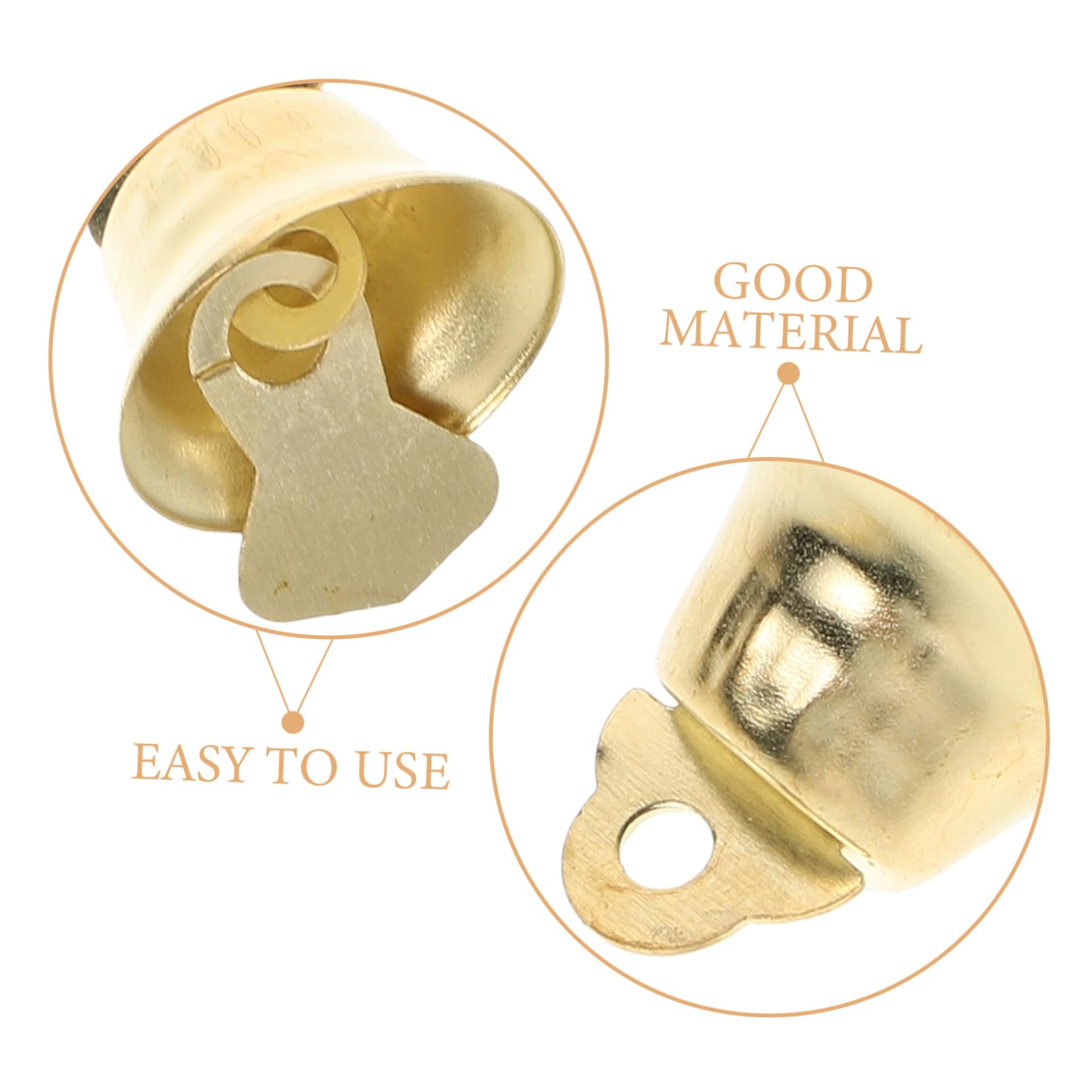 SHOWERORO Ciondolo a Campana Natalizia Mini 14 Mm Dorato Accessori Fai Da Te Per Decorazioni Albero Di Natale Set Da 120 Pezzi Campane Pendenti Per Artigianato e Regali Creativi Natalizi