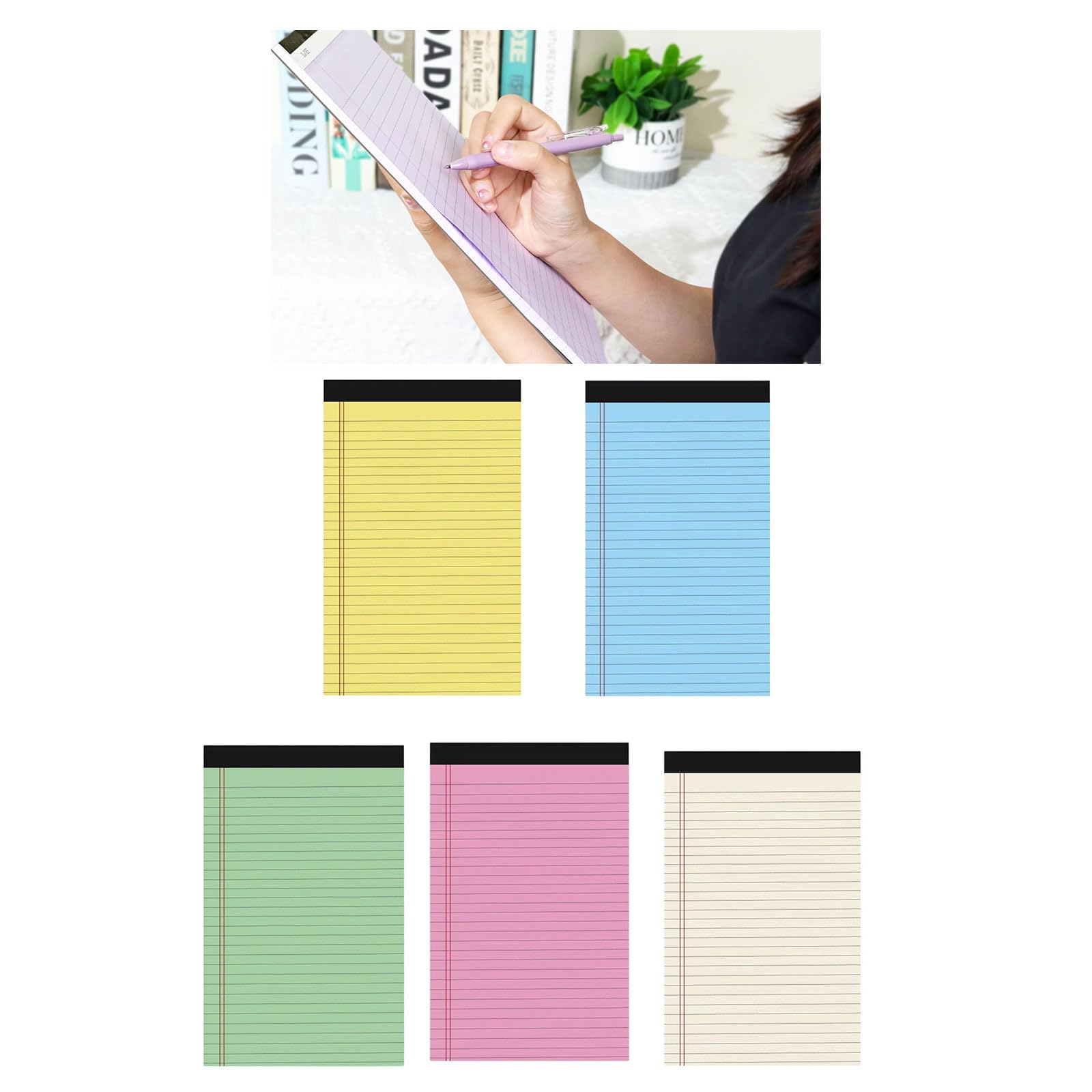 4 blocs de notas pequeños, hojas de notas, bloc de notas legal, cuaderno de bolsillo forrado para tomar notas, recordatorios, bloc de notas, columna, bloc de notas de papel extraíble