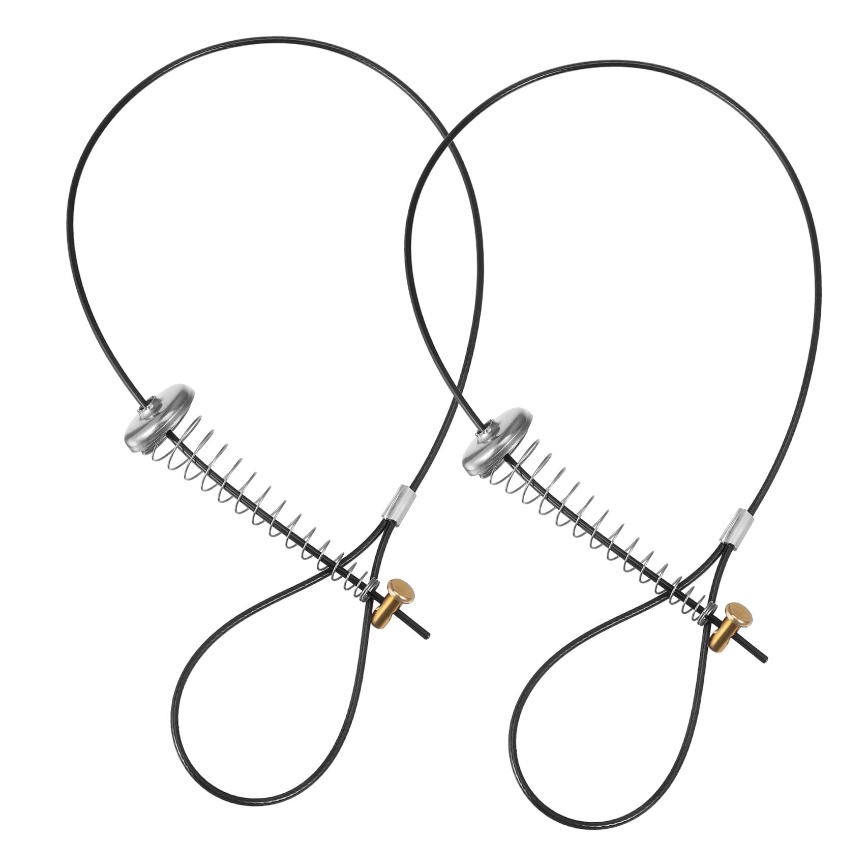 Homoyoyo 2 Juegos de Pestillo para Puerta de Acero Inoxidable Cable de Tracción, Diseño Resorte para Puertas de Vinilo y Madera, Adecuado para Apertura y Cierre Seguro