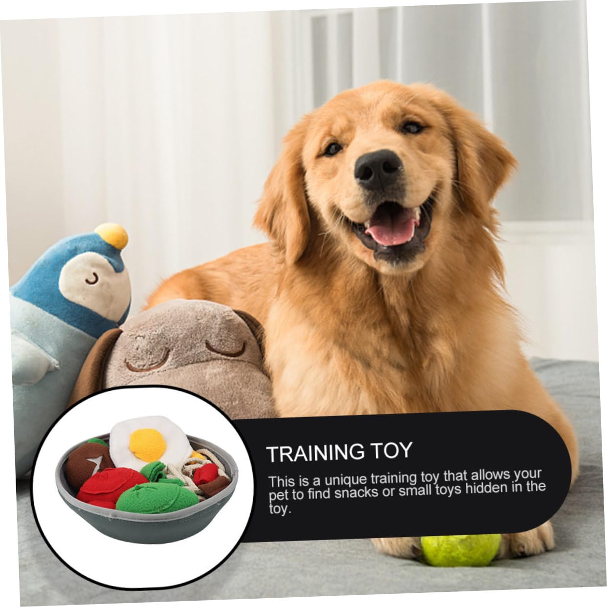 Adorable Hundespielzeug Futterspender aus Hochwertigem Polyester Waschbar Stressabbauend Interaktives Schnüffelspielzeug für Welpen und Ausgewachsene Hunde Fördert Beschäftigung
