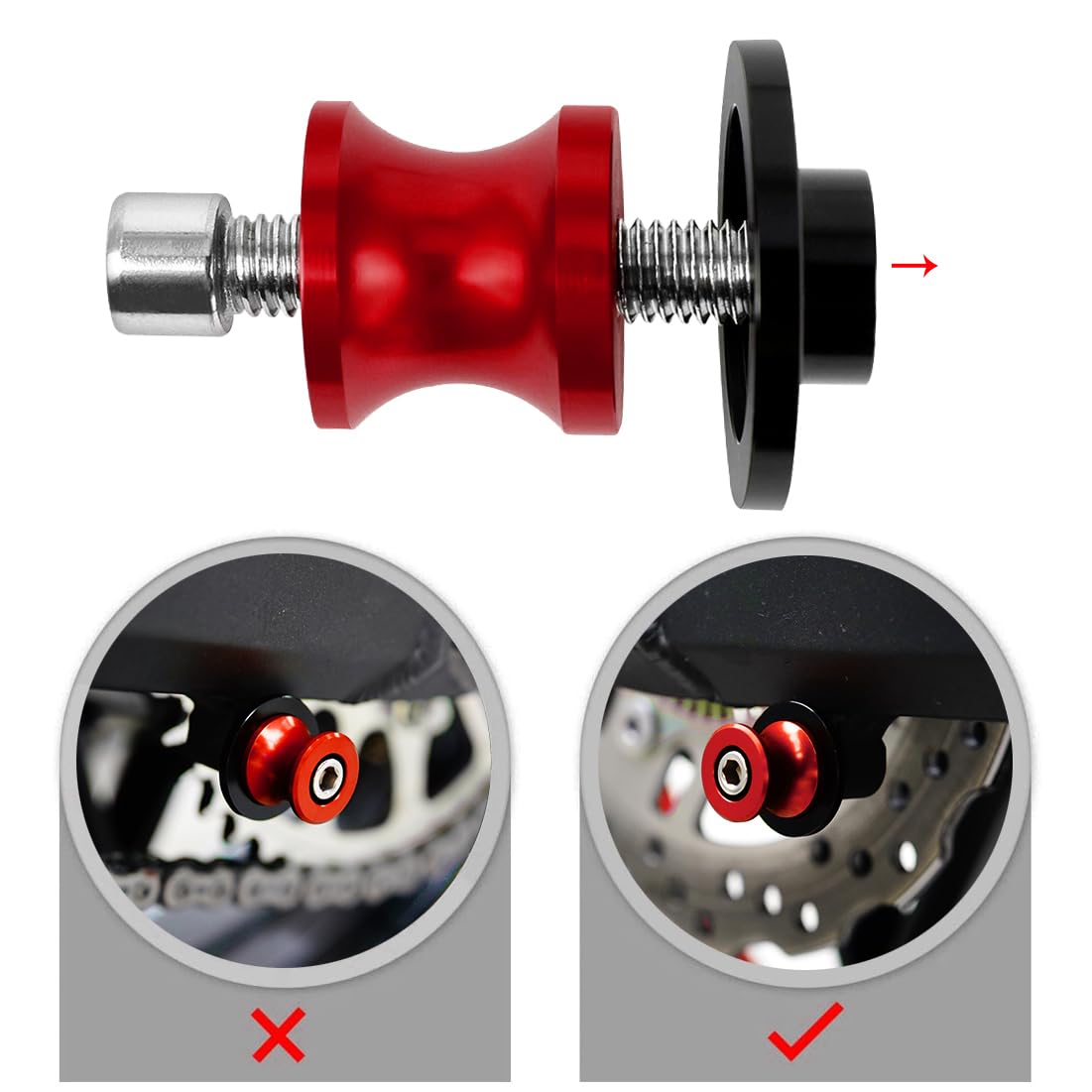 pour Yamaha YZF R125 R1M R1 R6 R7 R9 R25 R3 YZF-R1 YZF-R6 YZF-R7 YZF-R9 Diabolos Moto M6 Accessoires, Support de béquille Bobbins arrière M6 Support de Montage Adaptateur oscillant