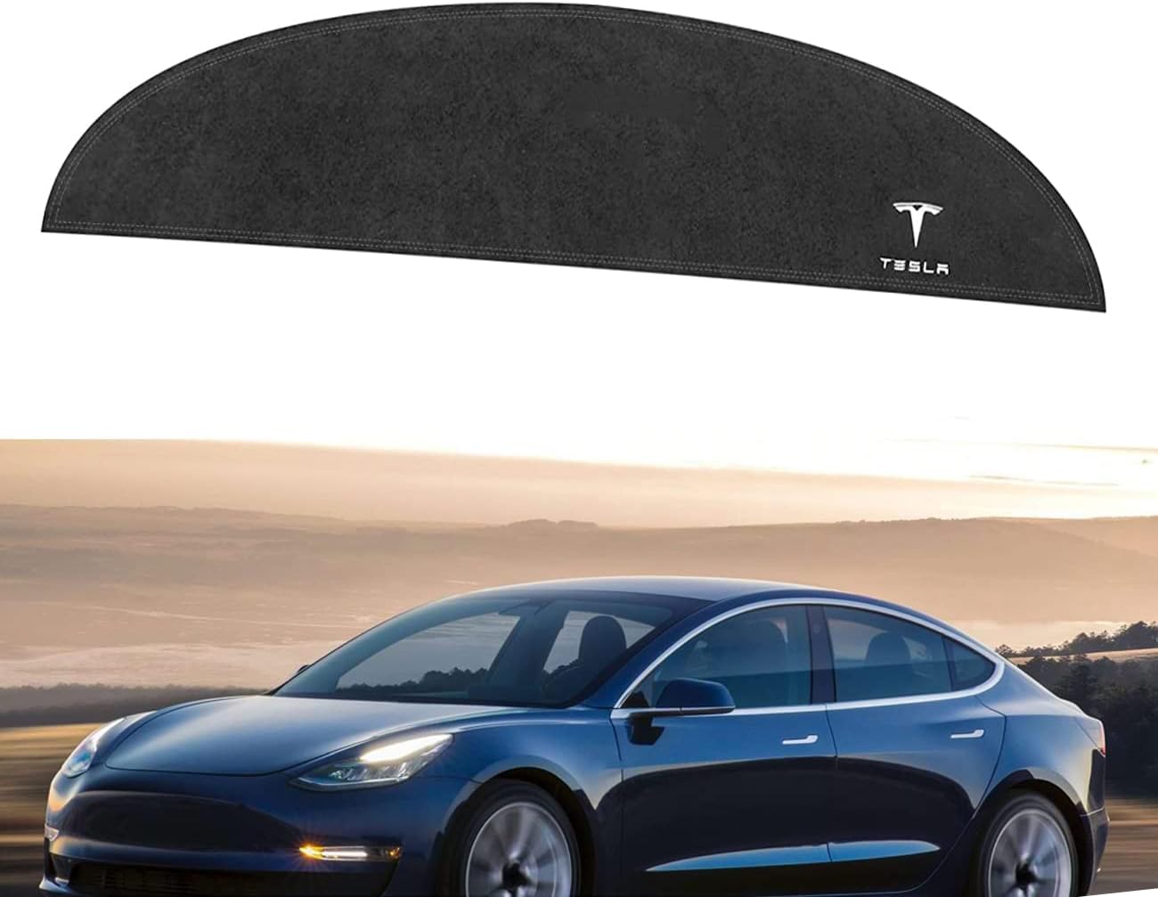 Amazon Eruseay ダッシュボードカバー テスラモデル3/Y用 フランネル セントラルコントロール ダッシュボード ラップマット Tesla モデルY モデル3 2017