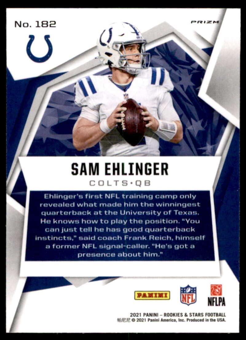 2021 Panini Rookies and Stars Pulsar Prizm #182 Sam Ehlinger Indianapolis Colts (Silver Holo Refractor) NFL Football Card (RC - Rookie Card) NM-MT