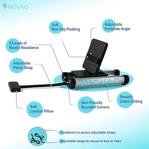 Miniatura 7 de Mini máquina de prensa de piernas en la cama para rehabilitación  Entrenador de fuerza de piernas de bajo impacto para recuperación neurológica y