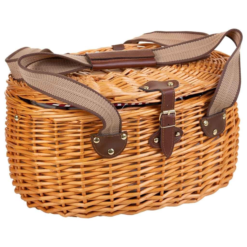 WANDERLUST DECO Cesta de Picnic 2 Servicios Marron