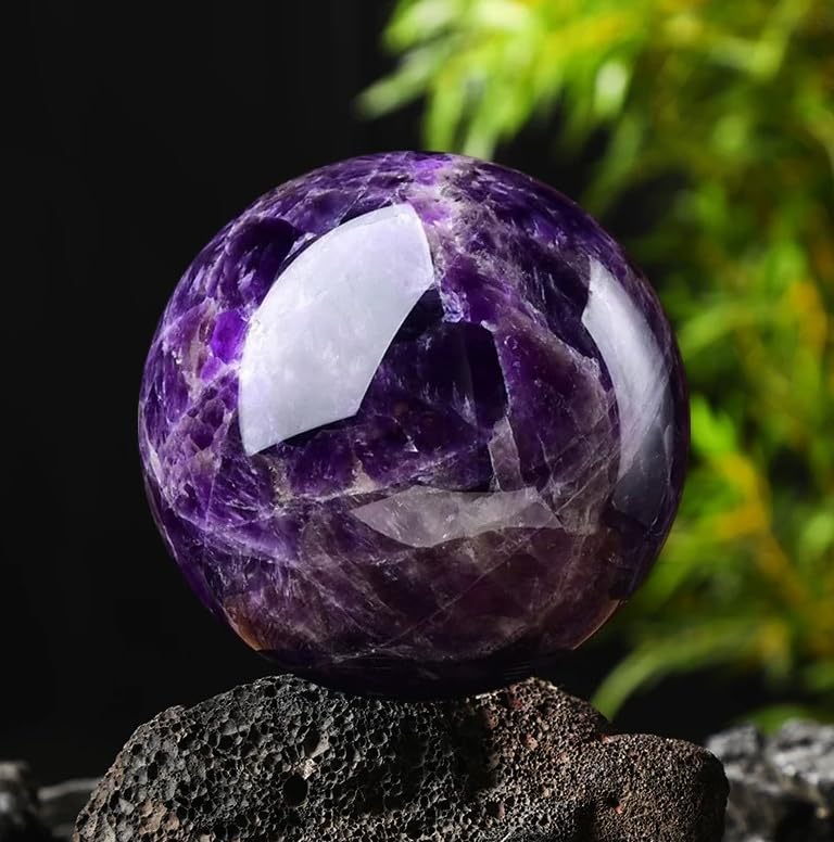 Boule améthyste contre le stress déco maison apaisante - 7