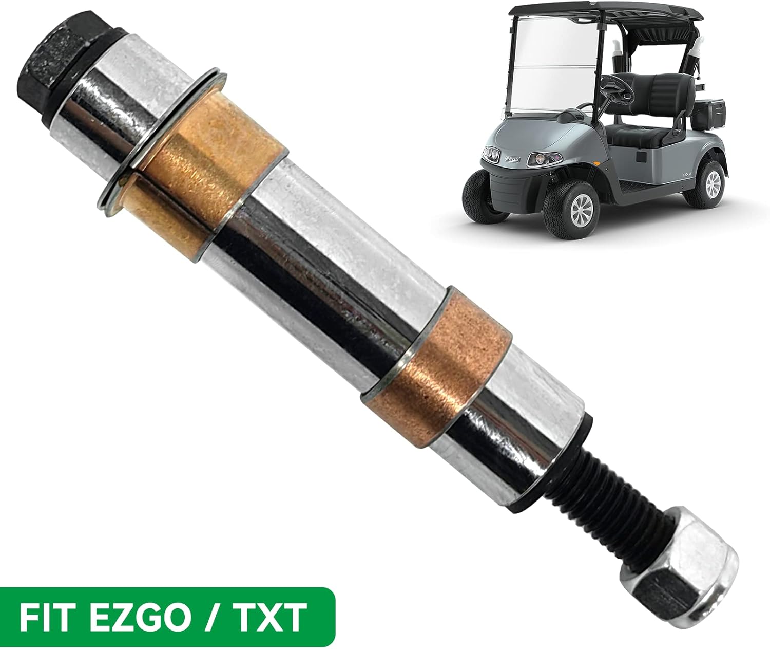 XUANYUDG0769 Golf Cart Spindle Bushing King Pin Tube Claw Copper Sleeve and Washers Assembly Repair Kit Fits for EZGO TXT/PDS Replaces 70648-G01 70749G01 70745G01