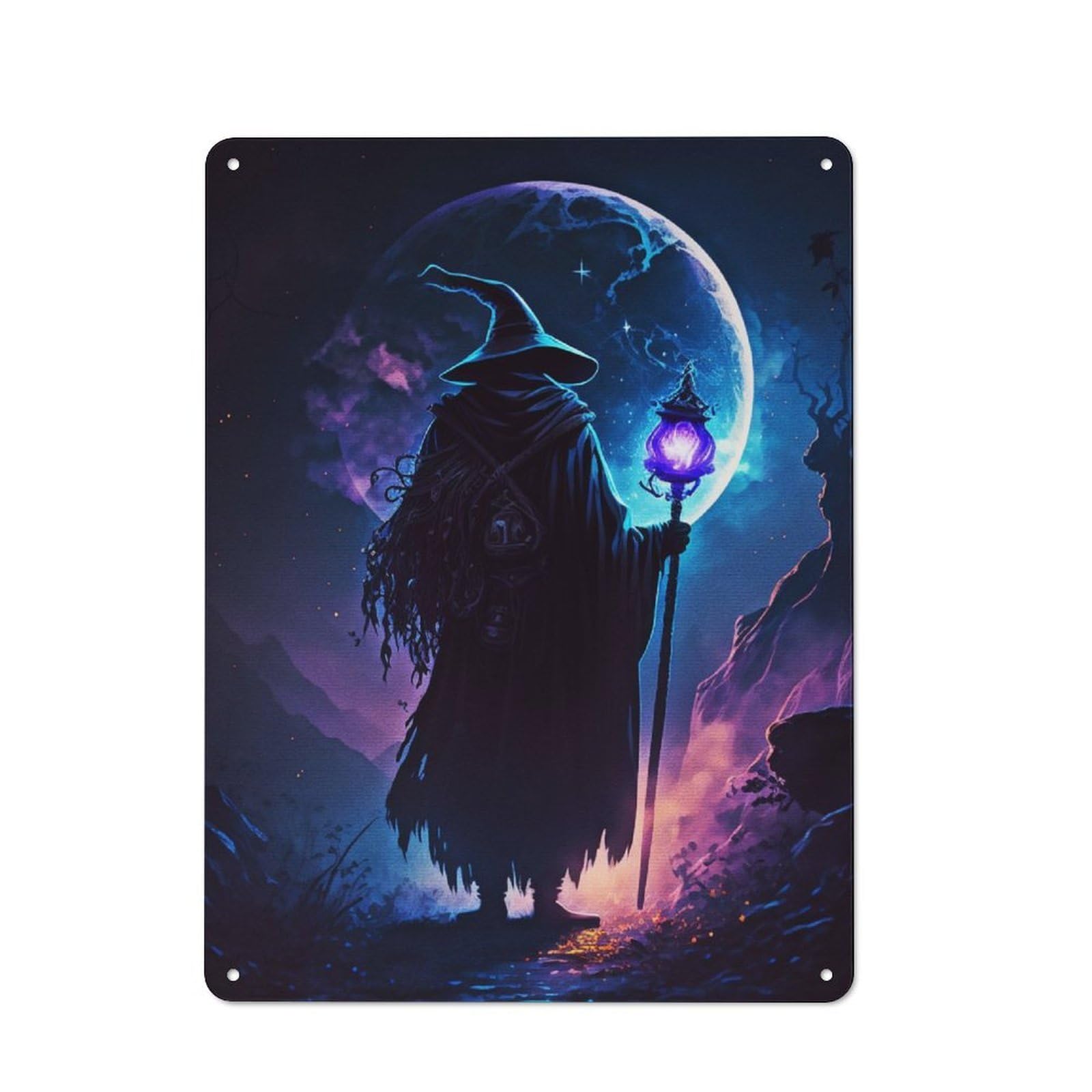 Junmoney Dark Mage 40X30cm Retro Metal Sign With For Café Or Restaurant, For Collectors Decorating Cafés And Restaurants
