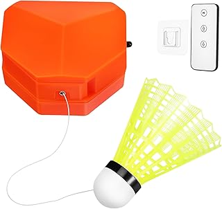 Alasum 1 Set Badminton Single Player Trainer Set with Remote Height Vibrant Shuttlecock Electric Rebound Function for Prac...