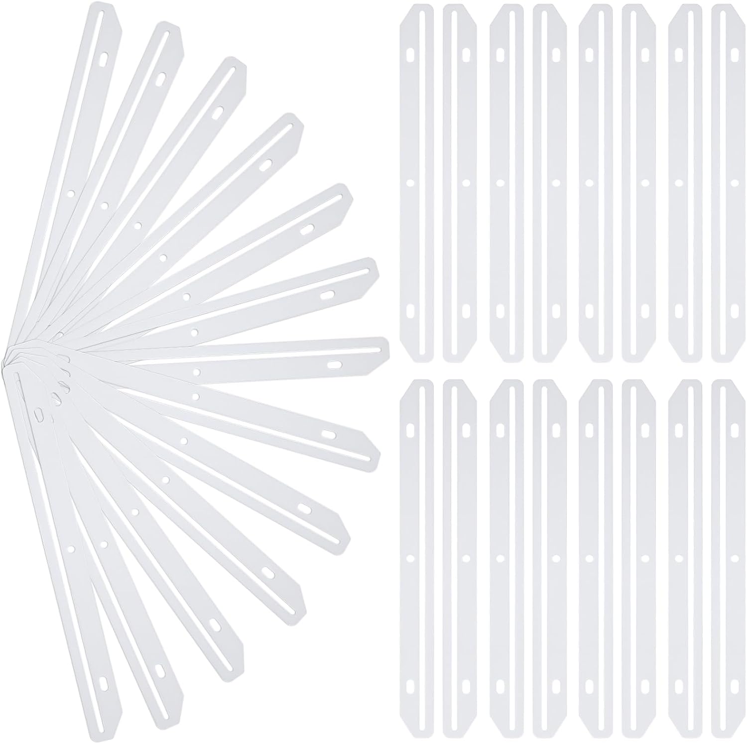 MAQUITA 100 Pcs 3 Hole Punched Magazine Holders for Binders 11.6 in Plastic Magazine Organizer 3 Ring Binder Insert Strips Clear Collector for File Book Craft Paper