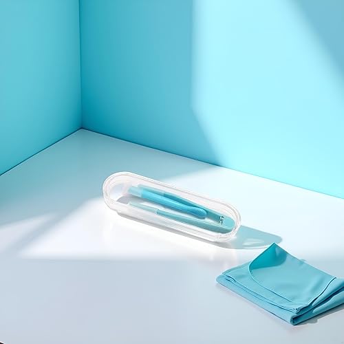 Miniatura 5 de Aplicador de contacto azul, herramienta removedor de lentes de contacto, insertor+pinza con punta suave, para estuches de lentes de contacto salud y