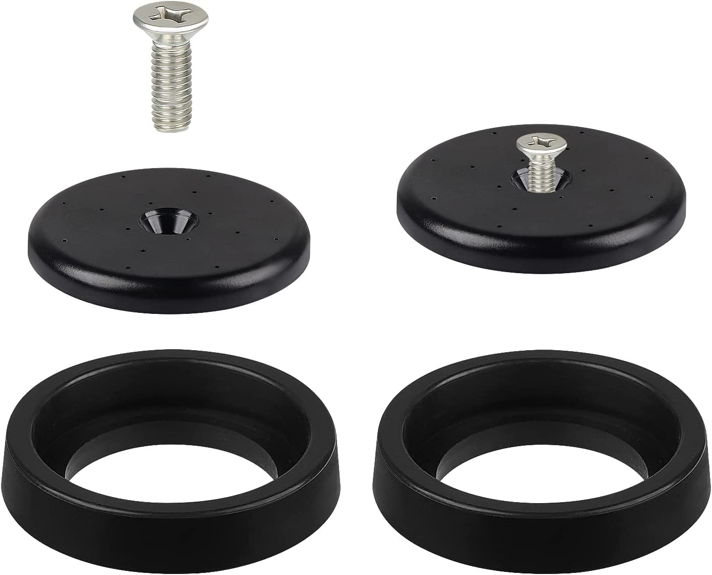 TBER Brass Pre Rinse Spray Valve Repair Kit for All Commercial Kitchen Sink Sprayer Spray Face Bumper and Screw Repair Part (Black-2Pack)