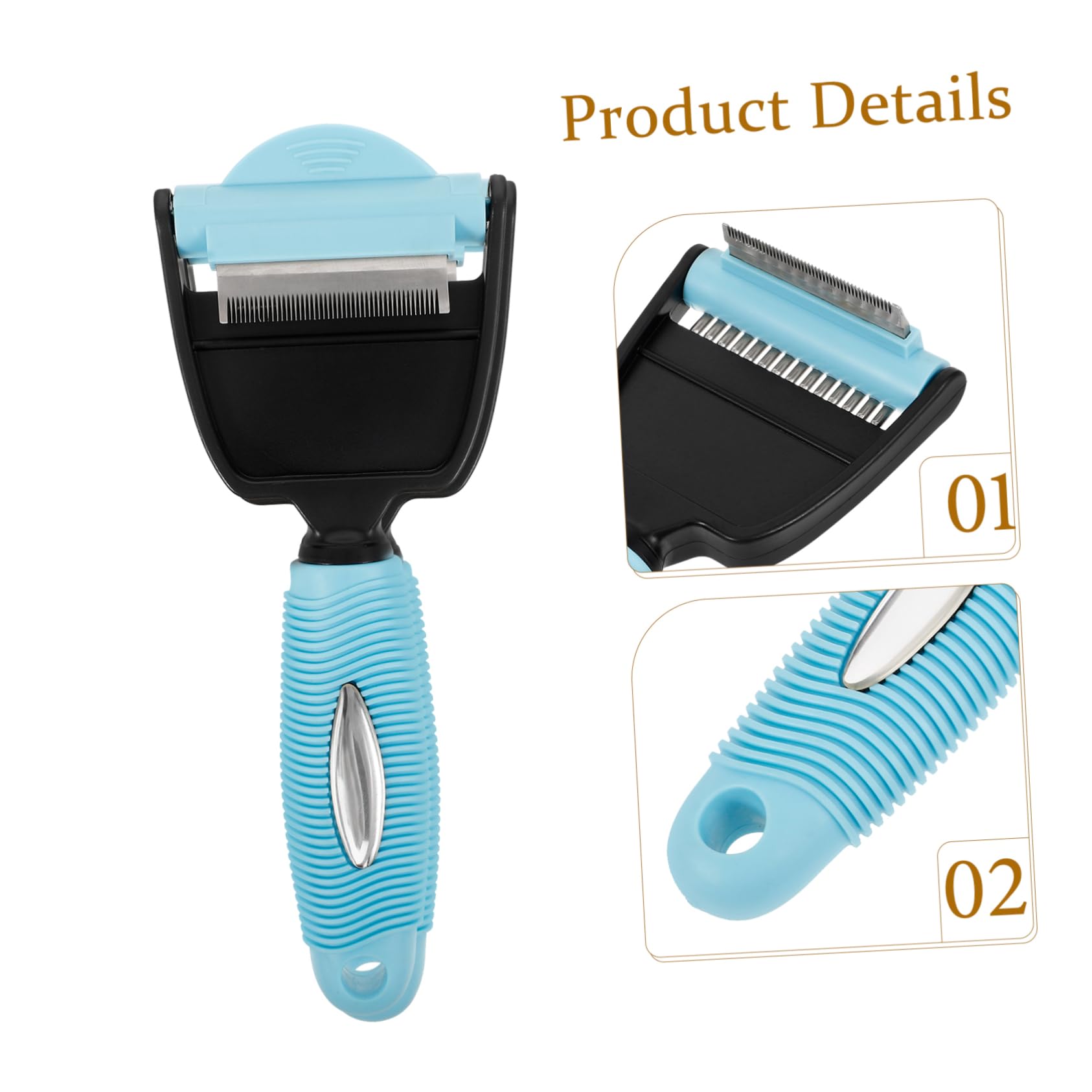 minkissy 2stücke Pet Supplies Dual Comb Für Hunde Multifunktionale Haarentfernbürste Ergonomischer Griff s Zur Fellpflege Und Haarschuppenentfernung Für Haustiere