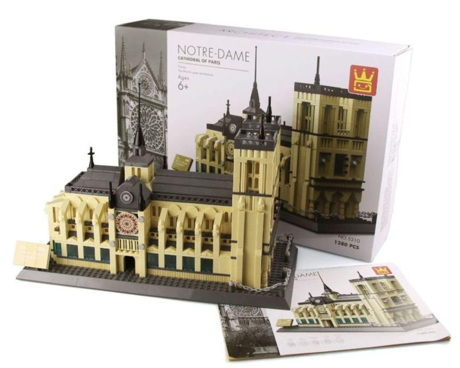 Model architektoniczny do zbudowania z klocków konstrukcyjnych. Katedra Paryska, Notre Dame.