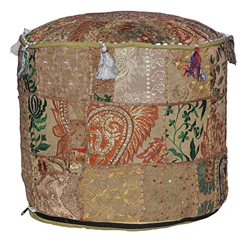 Sophia-Art Indian Vintage Ottoman Pouf Cover