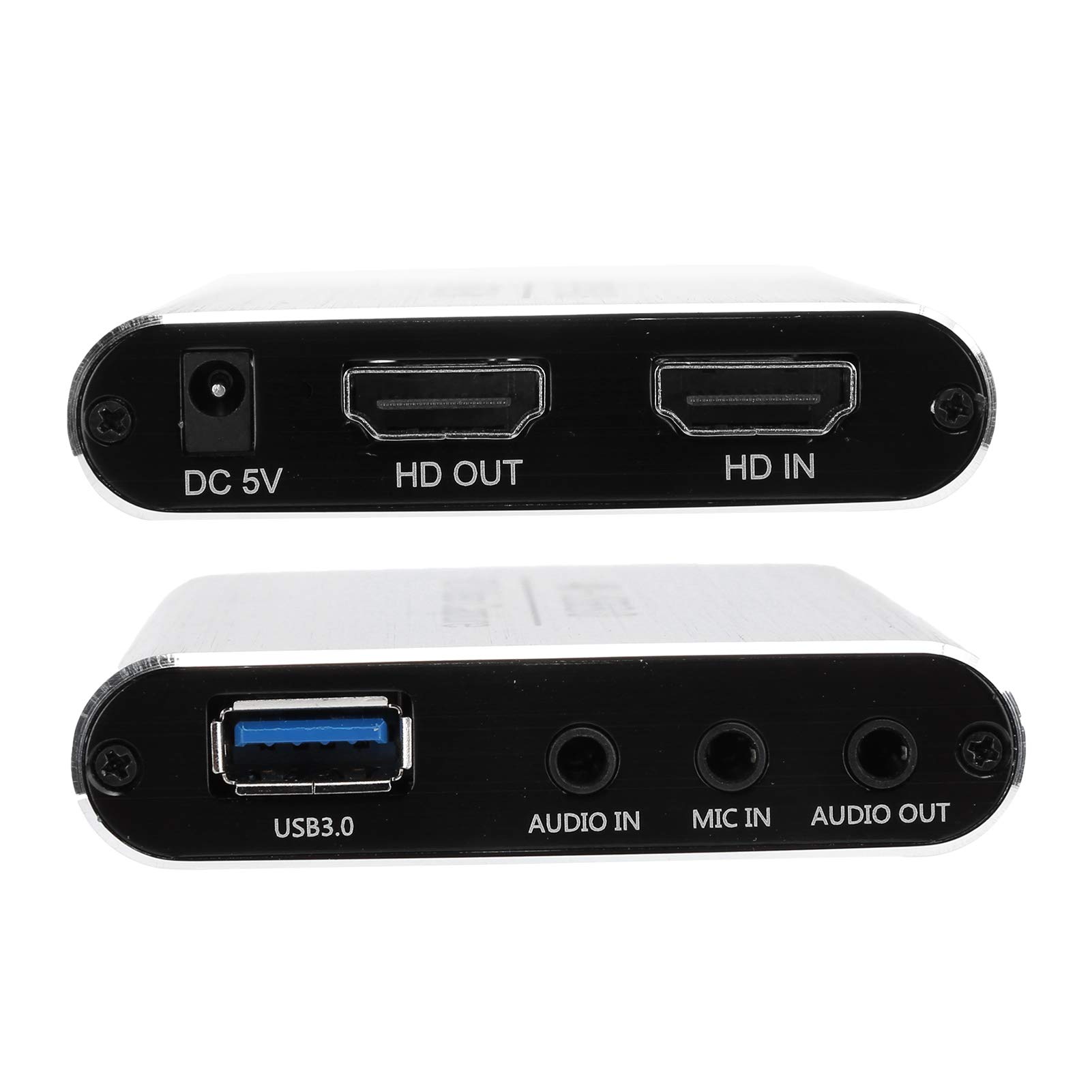 Aleación de Aluminio USB3.0 Tarjeta de adquisición de Video HD Tarjeta de Captura de Video Dispositivo de Captura de Video HDMI 4K HDMI para grabadora OBS 4K 60Hz 1080P para computadora portátil