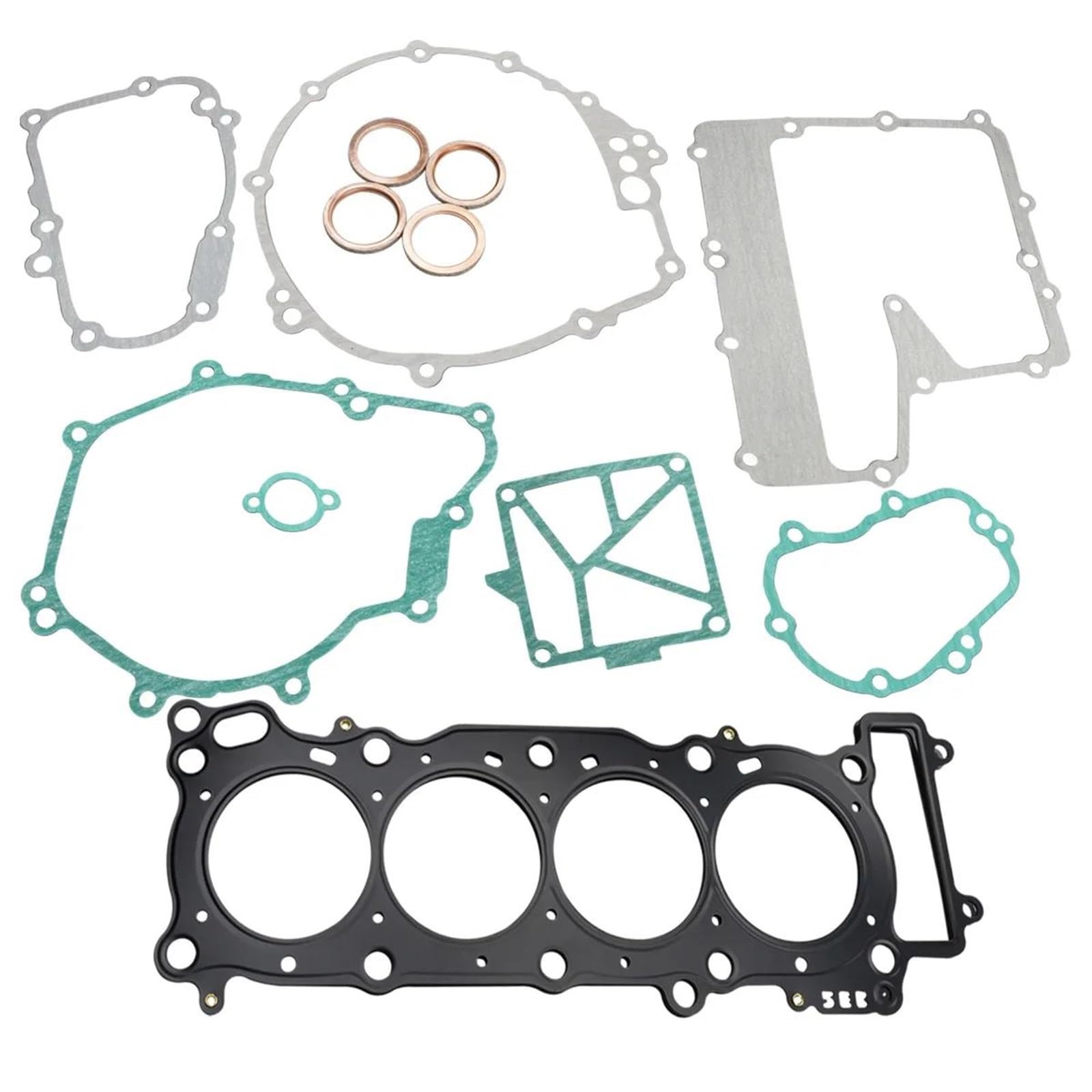 Kit Guarnizioni Testa E Base Cilindro Kit Guarnizioni Complete Per Motore Moto (Testata, Pompa Olio, Coperchio Carter) Per Yamaha YZF-R6 1999-2002(Set completo)