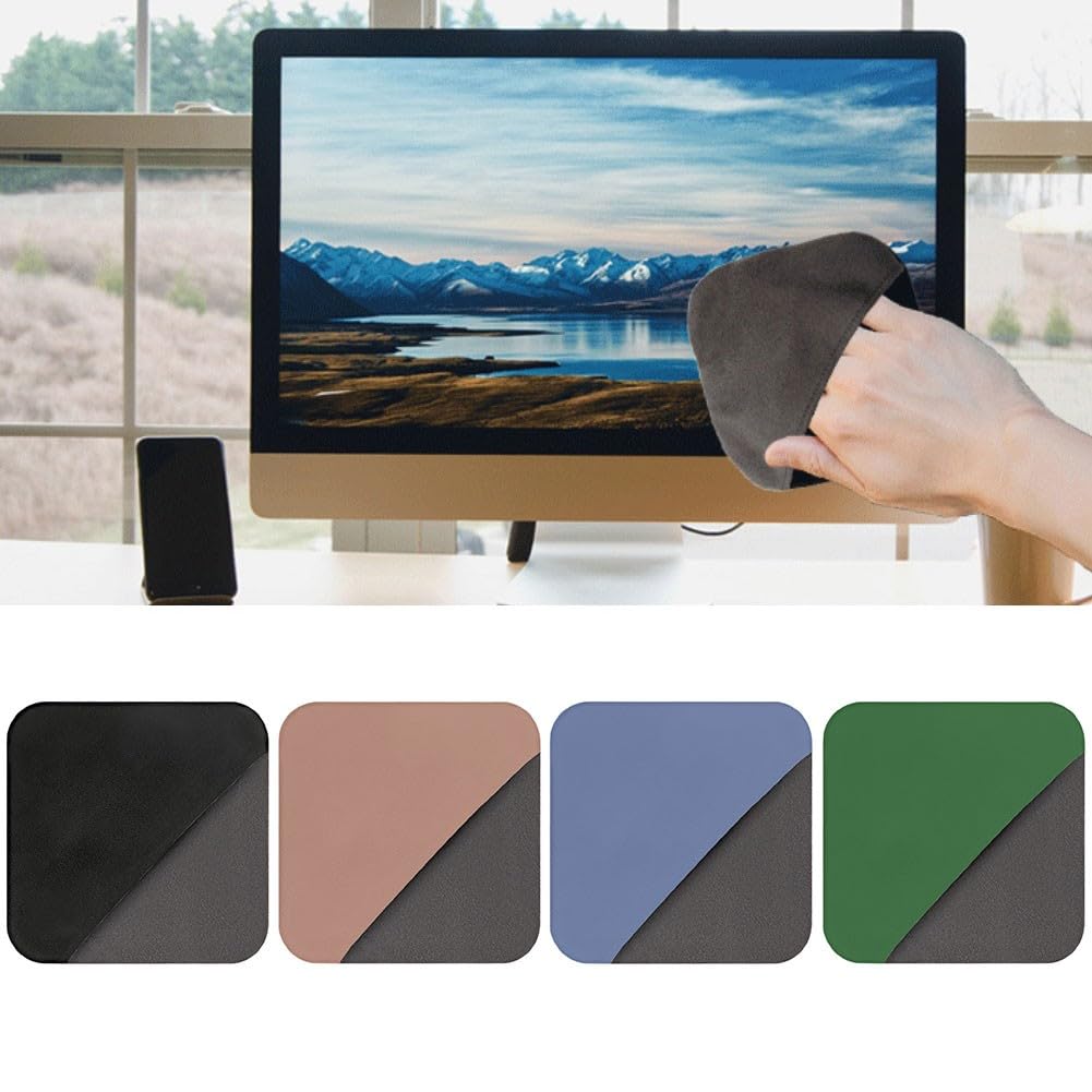 Panno per la pulizia dello schermo di tablet, laptop, telefoni cellulari e display dell'auto, in microfibra, riutilizzabile, a forma di guanto, con bagnato/asciutto per doppia funzione