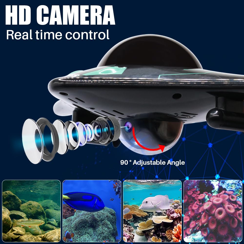 OBEST Remote Control Boat, High-Speed Spaceship Water Toy with High Definition Camera, LED Lights, App-Controlled - Image 2