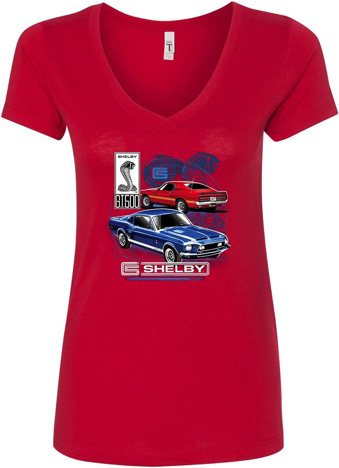 Shelby GT 500 Cobra Licensed Official Womens V Neck