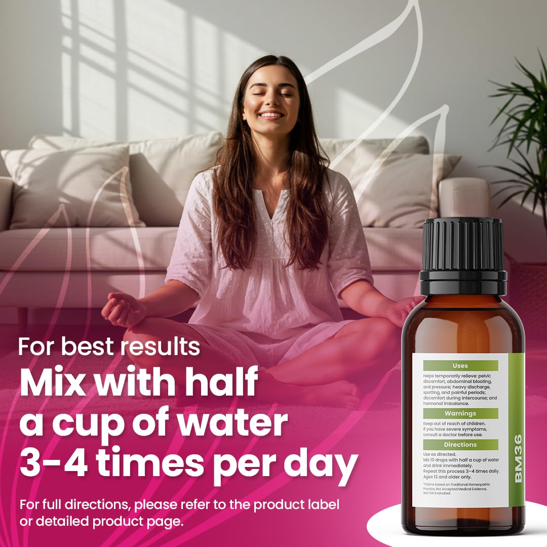 Bestmade Fibroid & Ovarian Cysts BM36 - Support for Hormonal Imbalance Menstrual Discomfort & Uncomfortable Intercourse 2-Pack of 30mL Bottles product thumbnail 8