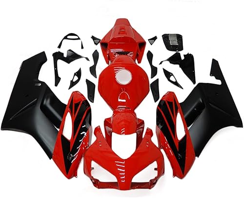 Kit de carenado de plástico apto para Honda CBR1000RR 2004 2005 04 05 CBR 1000RR ABS inyección motocicleta carrocería rojo con negro bajadores