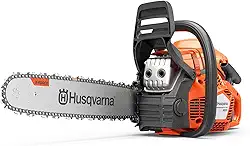 Husqvarna Motosserra a gás 450S Rancher, 50,2 cc 3,2 HP, motor X-Torq de 2 ciclos, motosserra de 50 polegadas com lubrificador automático, para poda de árvores, limpeza de quintal e corte de lenha