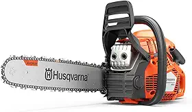 Husqvarna Motosserra a gás 450S Rancher, 50,2 cc 3,2 HP, motor X-Torq de 2 ciclos, motosserra de 50 polegadas com lubrificador automático, para poda de árvores, limpeza de quintal e corte de lenha