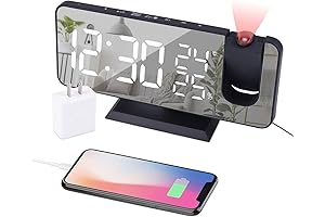 7.3'' LED Projection Alarm Clock Radio with USB Charger Ports