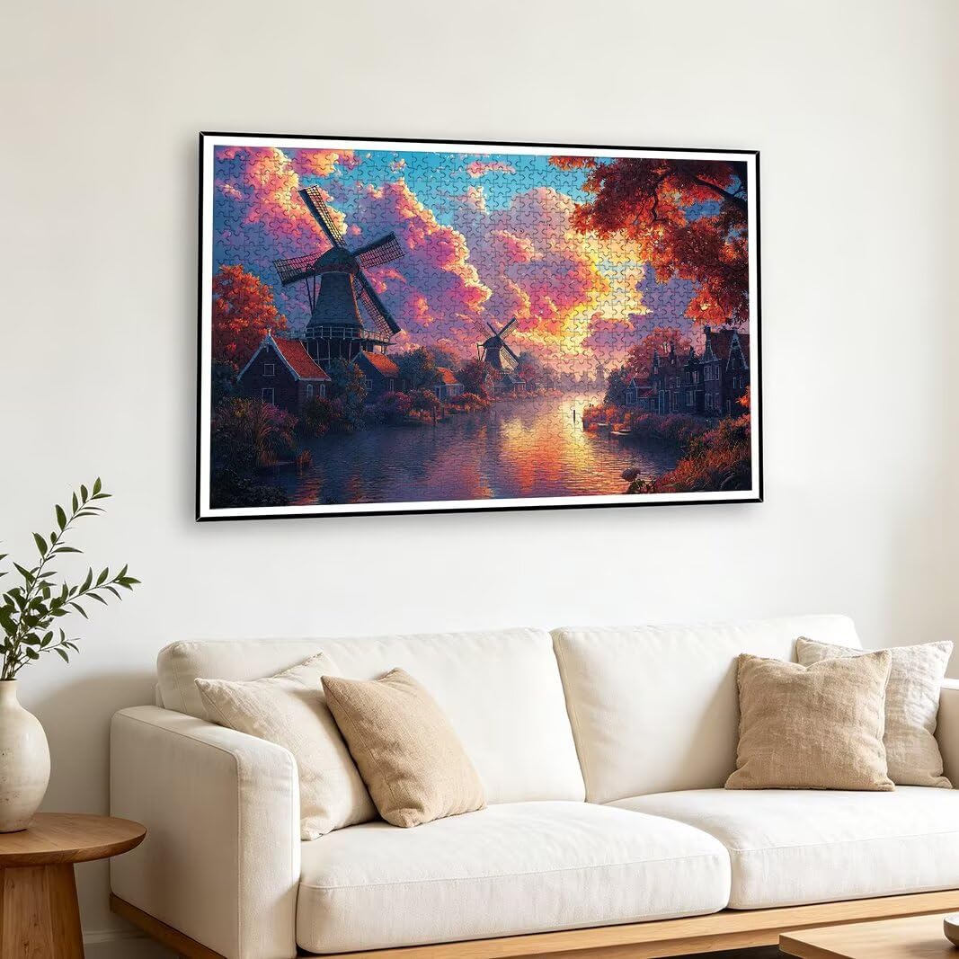 Puzzle Pays-Bas, Puzzle 1000 Pièces Adultes, Puzzles pour Décoration -2211