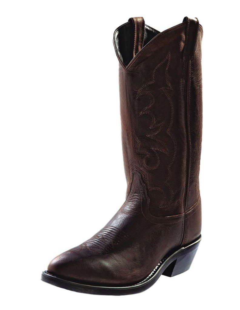 Old WEST Men's Stitched Cushioned Round Toe Cowboy Western Boots