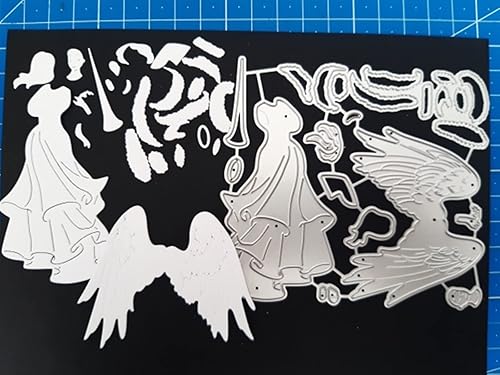 Miniatura 7 de Troqueles de metal de ángel troqueles musicales de corte de ángel plantillas de corte para bricolaje álbumes de recortes troqueles de papel