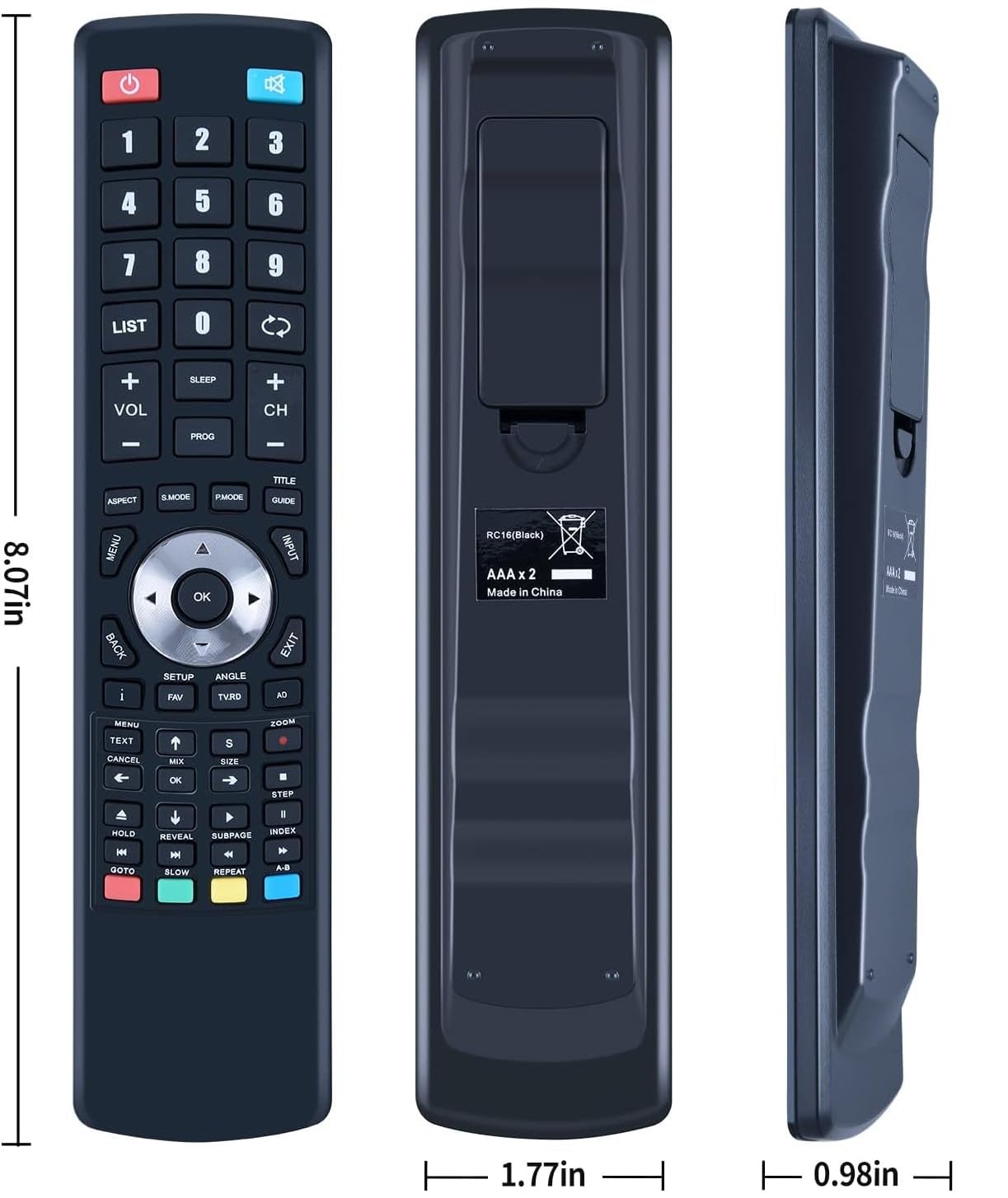 Telecomando Originale Per TV Logik L29HED14 – Nuovo, Nero, Wireless, 5-10m - Foto 2