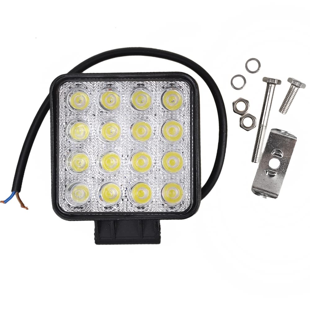 tempo di saldi Faro 48W Quadrato Faretto Led Da Lavoro 16 Led Da 3W Di Profondità Auto Barca -