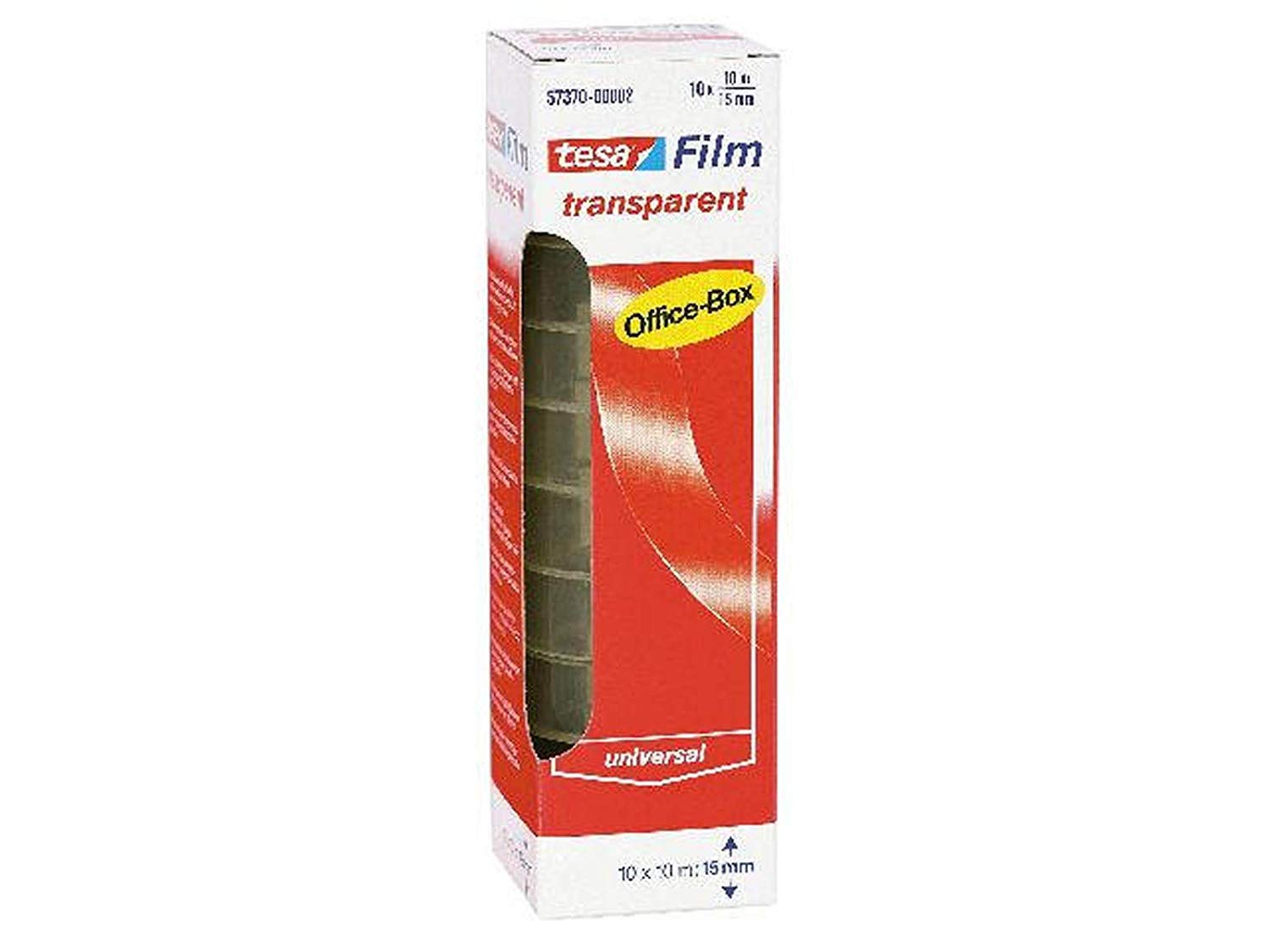 'tesa tesafilm© © Tape Transparent Pack of 10, Band Gráe (L x W) 10 m x 15 mm