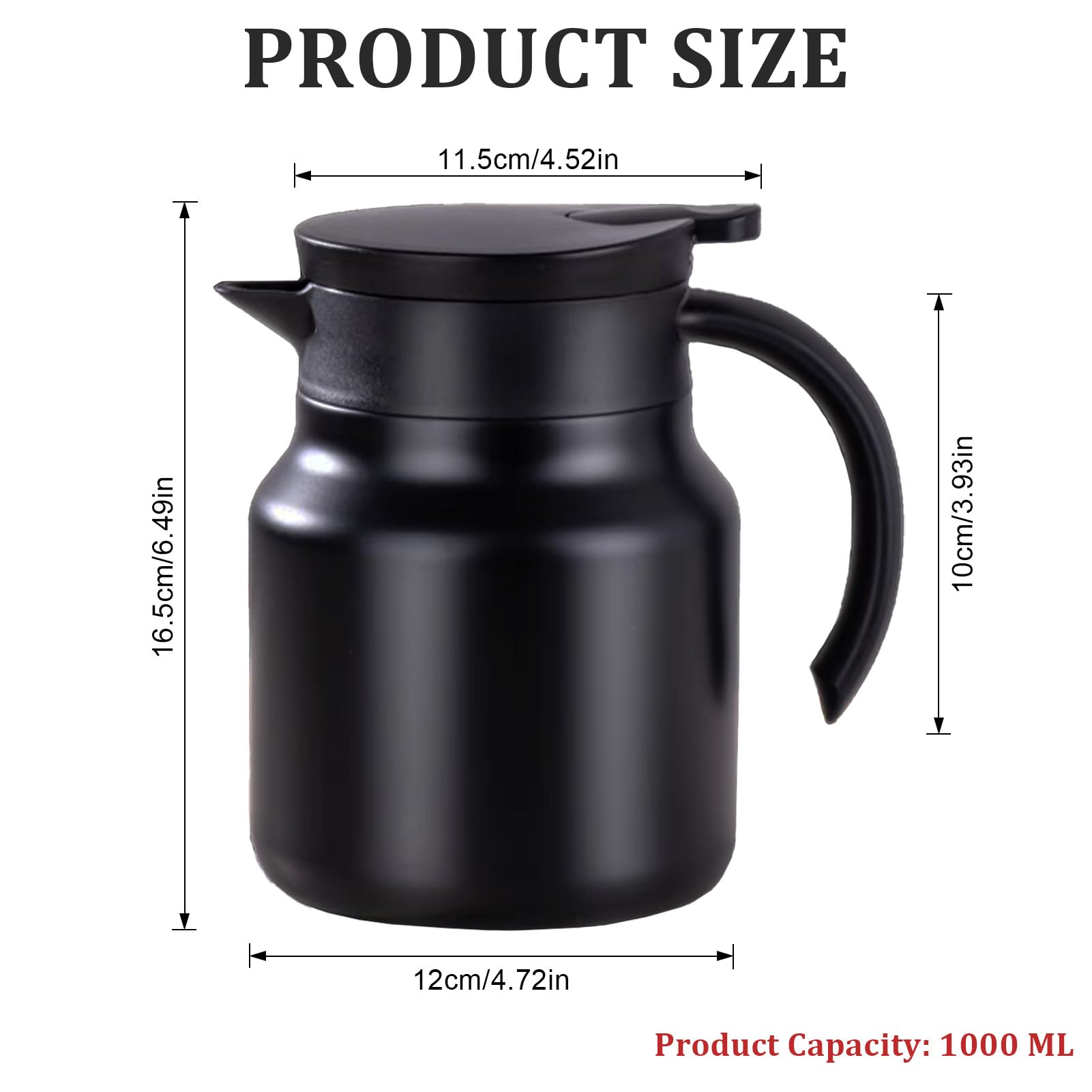 Geïsoleerde Theepot 1000 Ml Theewaterscheiding Afneembare Thermische Koffietheepot