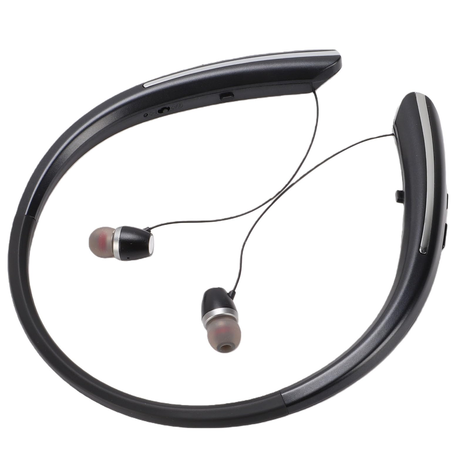 Asixxsix Cuffie Bluetooth con Archetto da Collo, Bluetooth 5.3 Design Retrattile Riproduzione 24 Ore su 24 IPX5 Auricolari Wireless Resistenti Al Sudore, Auricolari Stereo con Cancellazione del