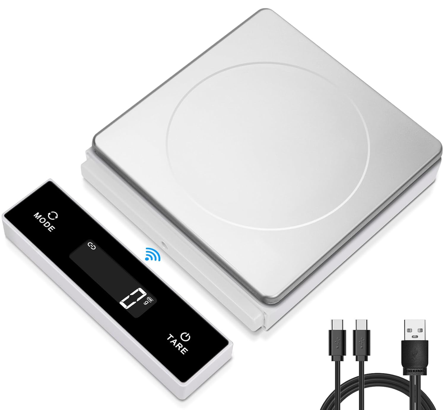 THINKSCALE Digital Kitchen Scale, 11-Pound Stainless Steel Food Scale with Pull-Out Display, 1g/0.01oz Precision for Baking, Cooking, Meal Prep, 6-Unit Conversion