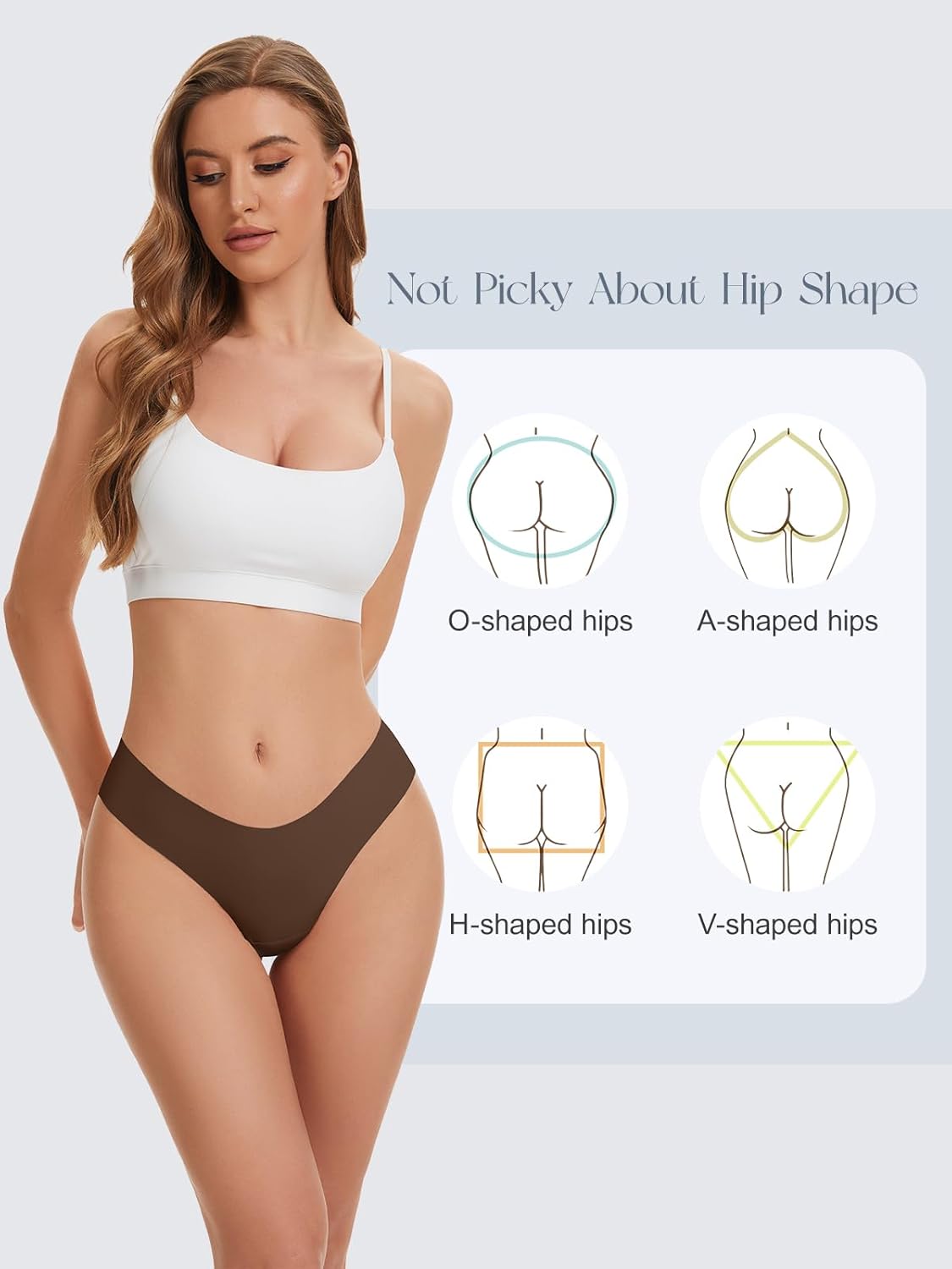 OVRUNS Camel Toe Underwear for Women Low Waist Camel Toe Thong Seamless Workout Cameltoe Proof Concealer Panties 3 Pack - Image 6