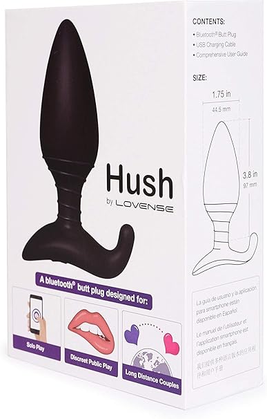 LOVENSE Hush Espiral Plug Anales Vibrador Potente, Juguete ...