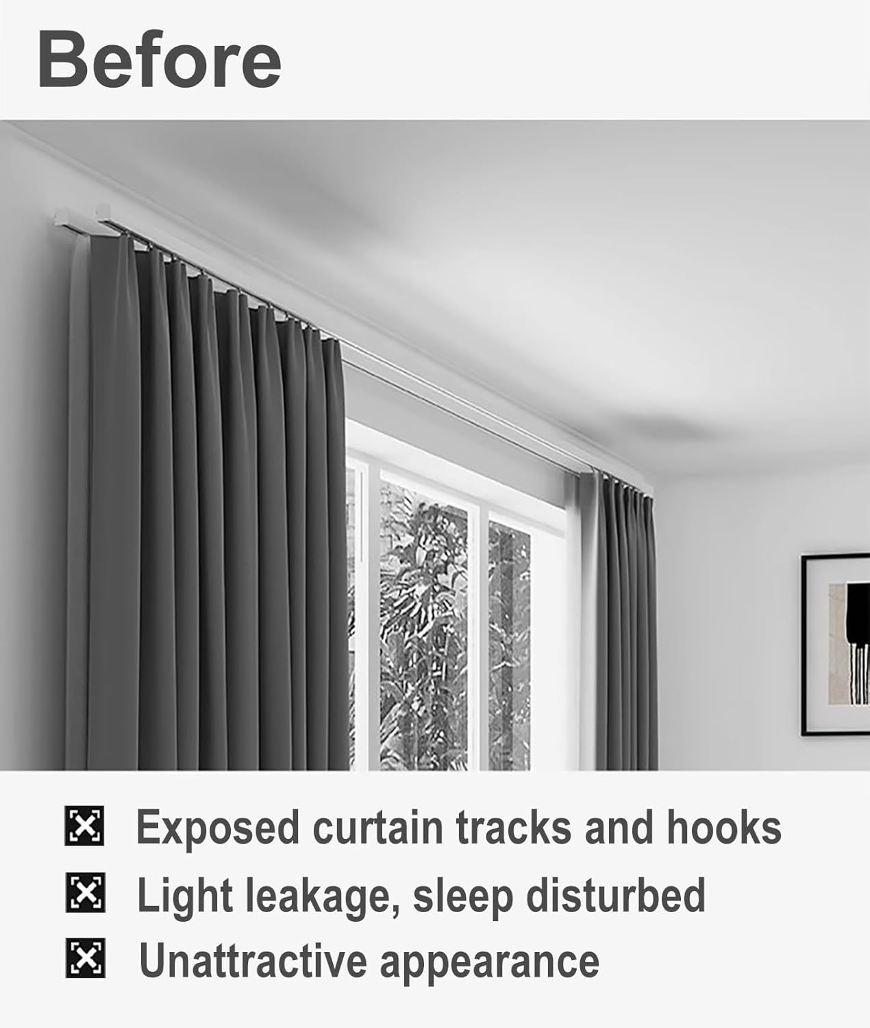 Double Track Curtain Rail System, Wall/Ceiling Mount, 1.2m (3.9ft) White Aluminum Alloy, Includes Silent Rollers, Ideal for Bedroom Curtains, Easy Installation