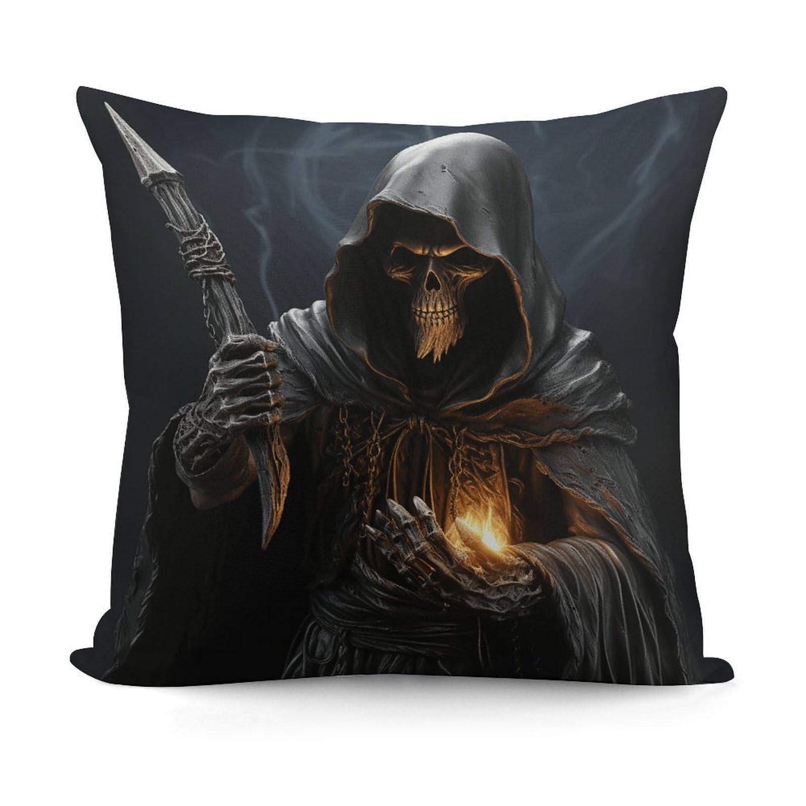VstaDank Grim-Reaper Throw Pillow Cover Soft Square Cushion Cover Art Artwork Pillow Covers Mordern Couch Pillow Covers Decorative Cushion Case for Chair Couch Bedroom Living Room