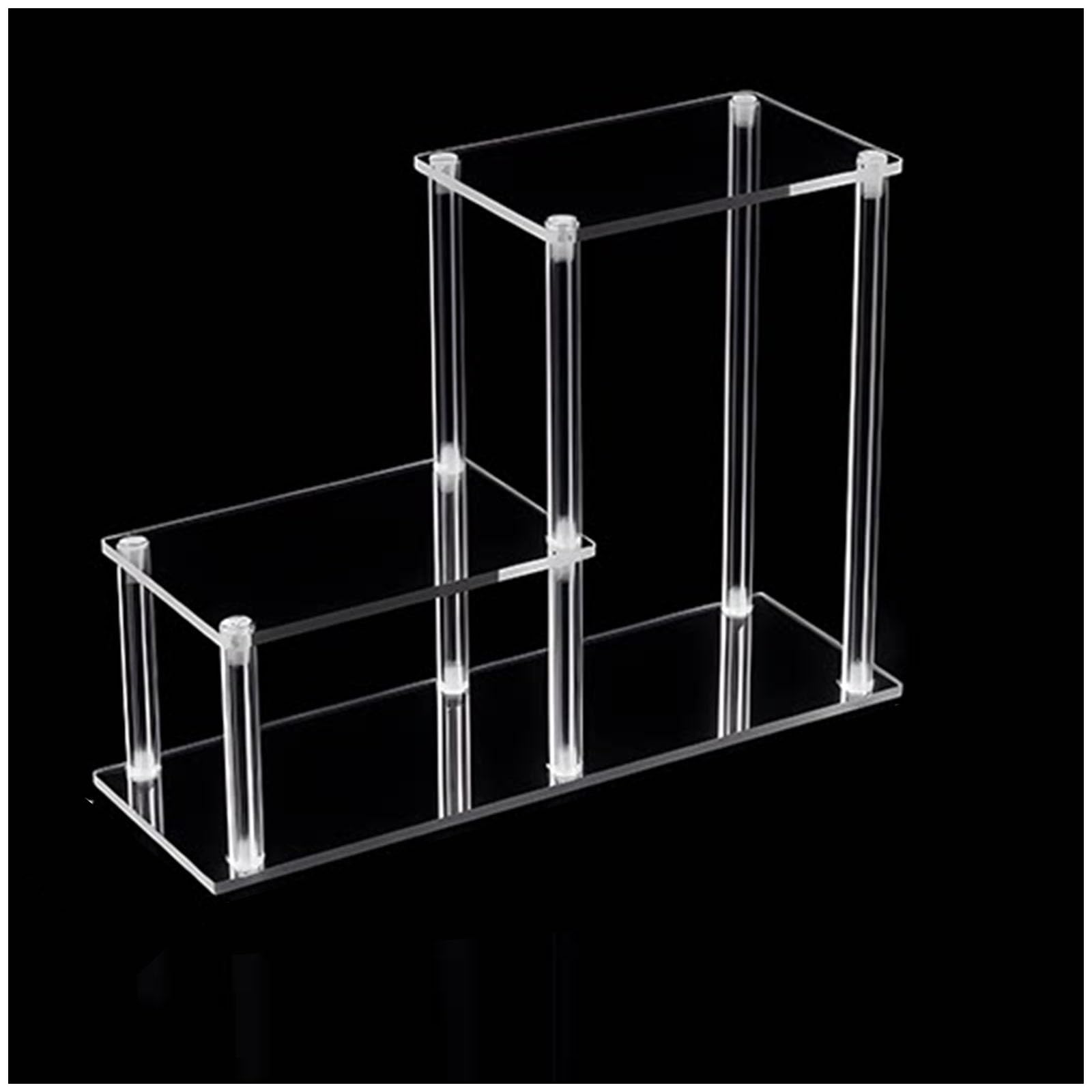 CXGBQSJ Multi Tier Acrylic Step Display Stand Clear Riser Shelf for Retail Counter Organisation and Small Item Merchandising,second floor