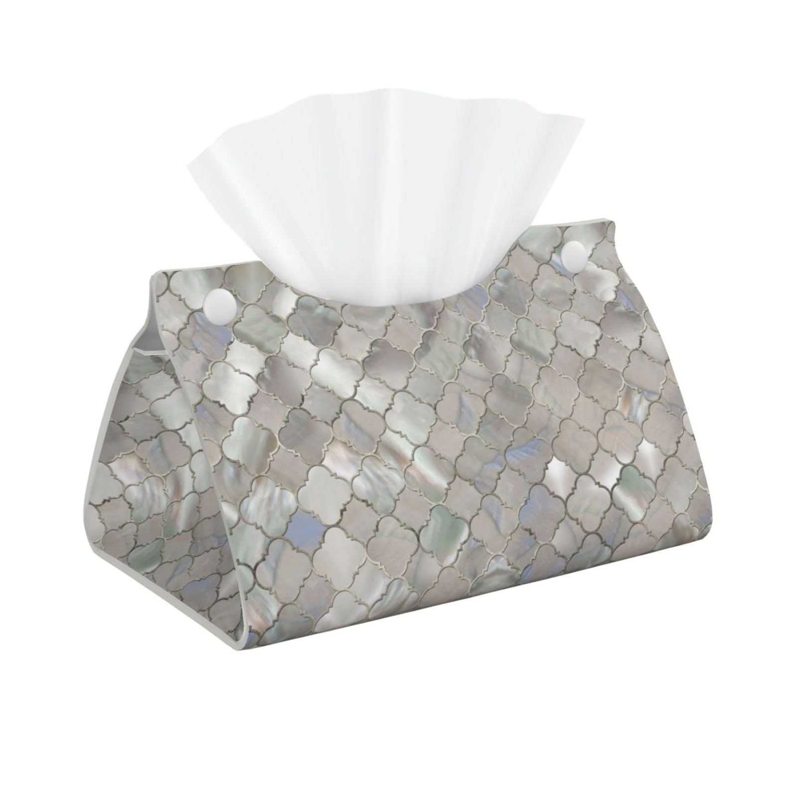 Quatrefoil Moroccan Mother Of Pearl, Long Tissue Box Cover Tissue Box Holder Tissue Dispenser Tissue Holder