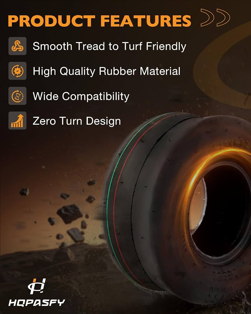 Amazon.com : 2 Pack 13x6.50-6 Tubeless Lawn Mower Tires