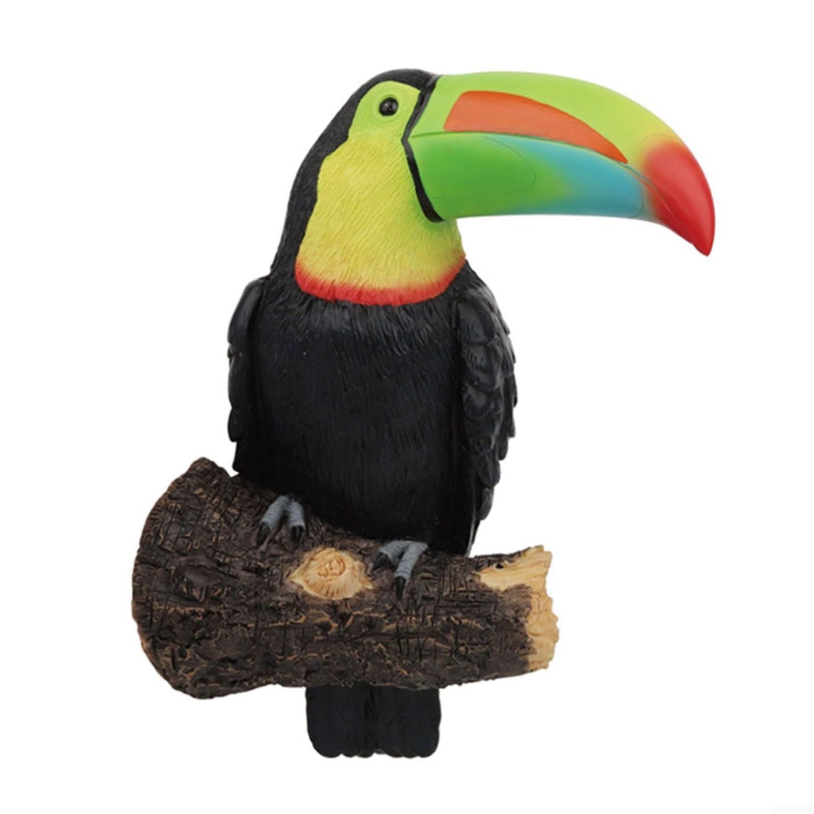 Toucan statue d'oiseau colorée suspendre pour arbres de cour jardin résine